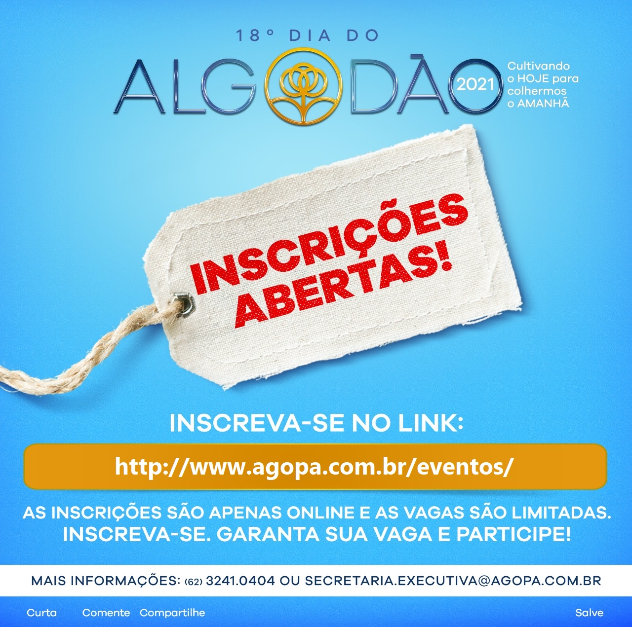 Post inscrições abertas